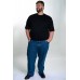 Calça Jeans com Elastano Plus Size  Azul Tradicional