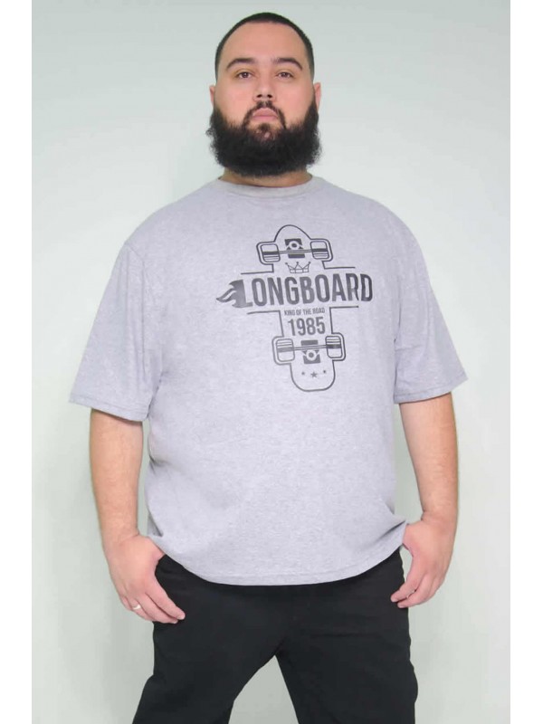 Camiseta Plus Size Longboard Mescla