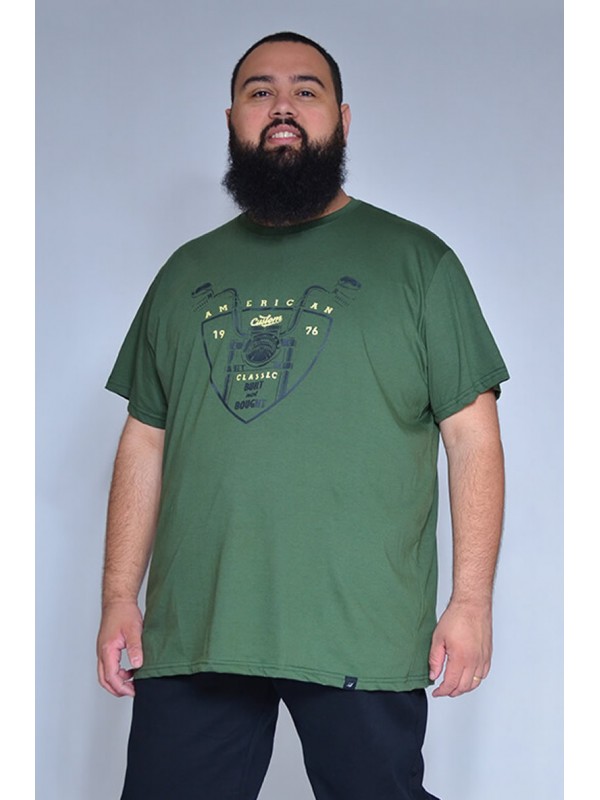 Camiseta Plus Size American Classic Militar