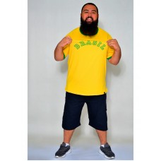 Camiseta Brasil Plus Size Ouro