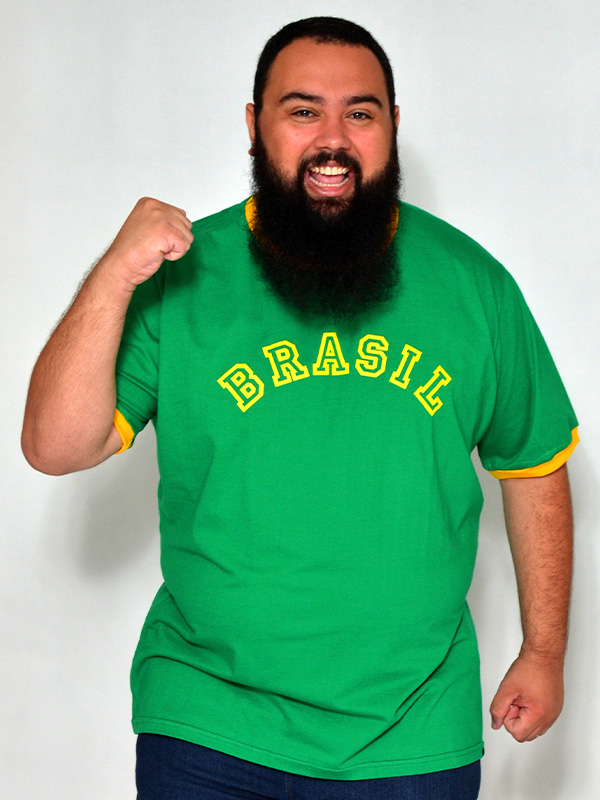 Camiseta Brasil Plus Size Verde