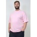 Camiseta Básica Plus Size Rosa