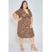 Vestido Pareô Animal Print Caranelo