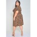 Vestido Pareô Animal Print Caranelo