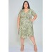 Vestido Pareô Animal Print Musgo