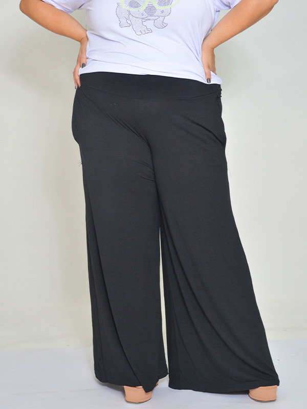 Calça Pantalona Cós Largo Preta